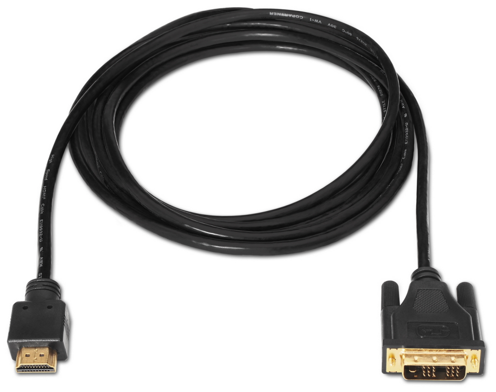 AISENS A117-0090 adaptador de cable de vídeo 1,8 m HDMI tipo A (Estándar) DVI 18+1 Negro