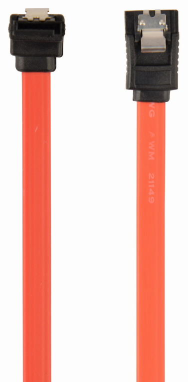 Gembird CC-SATAM-DATA90 cable de SATA 0,5 m Negro, Rojo