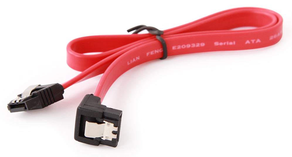Gembird CC-SATAM-DATA90 cable de SATA 0,5 m Negro, Rojo