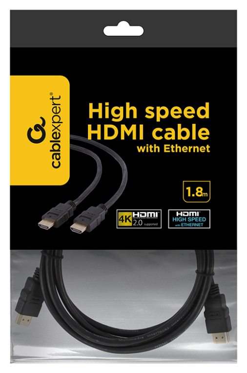 Gembird 1.8m HDMI M/M cable HDMI 1,8 m HDMI tipo A (Estándar) Negro