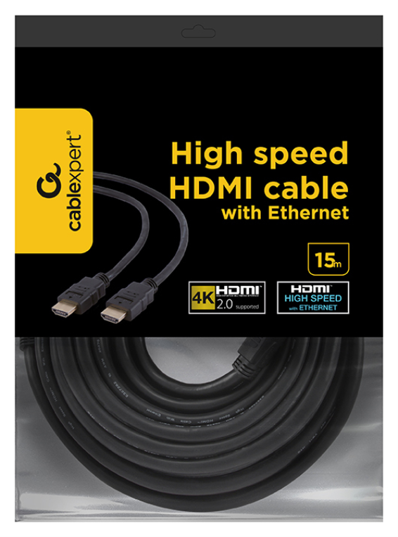 Gembird HDMI v.1.4 15m cable HDMI HDMI tipo A (Estándar) Negro