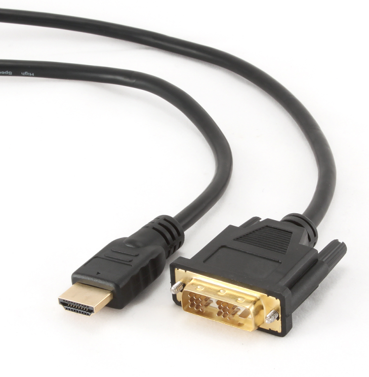 Gembird 1.8m, HDMI/DVI, M/M 1,8 m DVI-D Negro