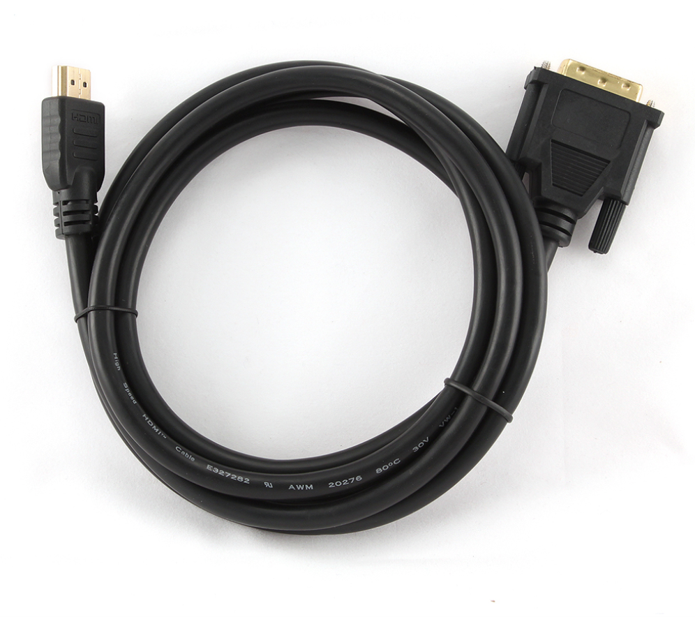 Gembird 1.8m, HDMI/DVI, M/M 1,8 m DVI-D Negro