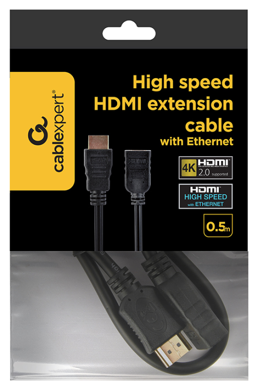 Gembird CC-HDMI4X-0.5M cable HDMI 0,5 m HDMI tipo A (Estándar) Negro