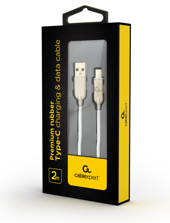Cablexpert CC-USB2R-AMCM-2M-W cable USB USB 2.0 USB A USB C Blanco