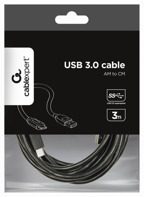 Cablexpert CCP-USB3-AMCM-10 cable USB USB 3.2 Gen 1 (3.1 Gen 1) 3 m USB A USB C Negro