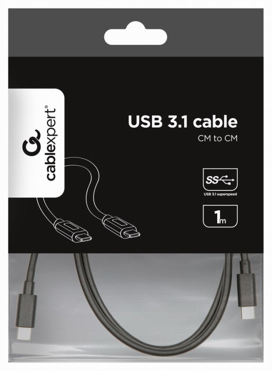 Gembird CCP-USB3.1-CMCM-1M cable USB USB 3.2 Gen 1 (3.1 Gen 1) USB C Negro