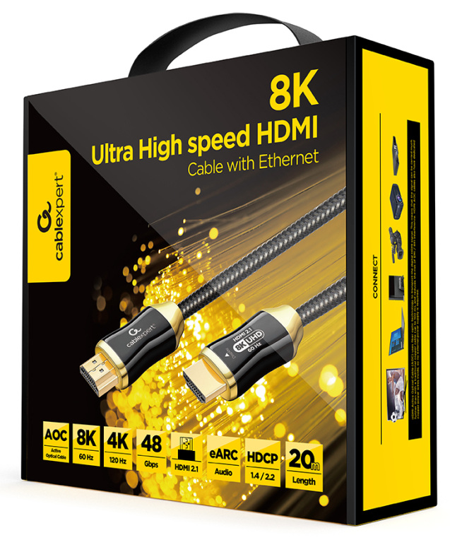 Gembird CCBP-HDMI8K-AOC-20M cable HDMI HDMI tipo A (Estándar) Negro