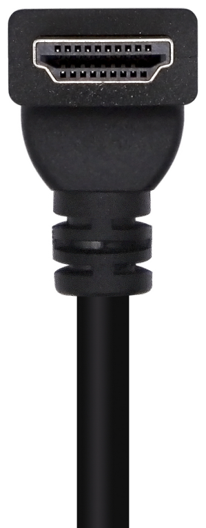 AISENS Cable HDMI V2.0 Acodado Premium Alta Velocidad / HEC 4K@60Hz 18Gbps, A/M-A/M, Negro, 1.0m