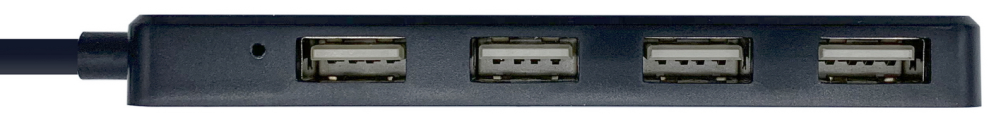 AISENS Hub USB 2.0, Tipo A/M - 4 x Tipo A/H, Negro, 30 cm