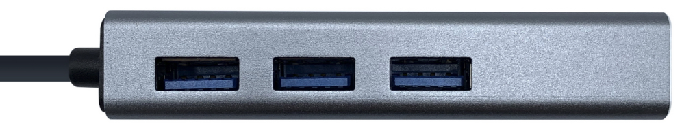 AISENS Conversor USB 3.0 a ethernet gigabit 10/100/1000 Mbps + Hub 3 x USB 3.0, Gris, 15 cm