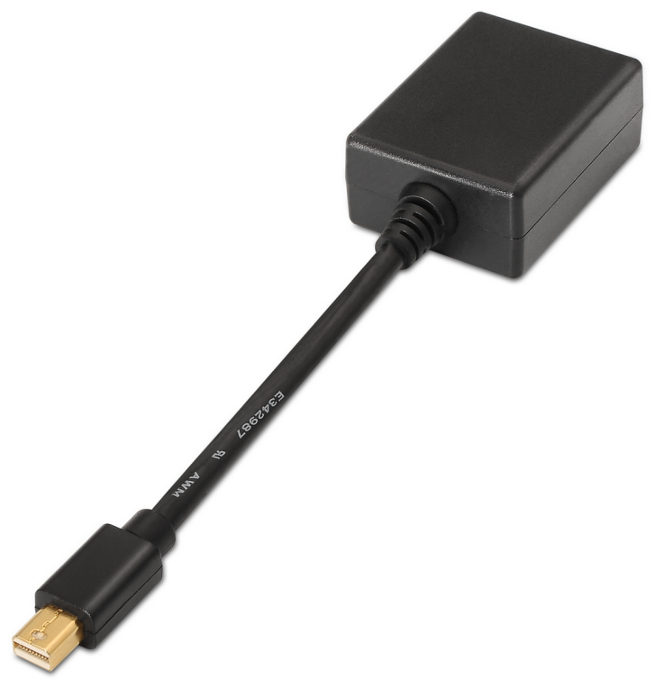 AISENS A125-0135 adaptador de cable de vídeo 0,15 m Mini DisplayPort VGA Negro