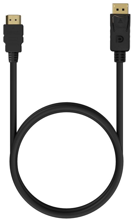 AISENS Cable Conversor DISPLAYPORT a HDMI, DP/M-HDMI/M, Negro, 0.5M