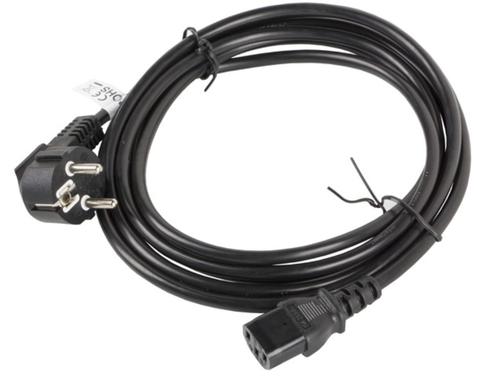 Lanberg CA-C13C-11CC-0030-BK cable de transmisión Negro 3 m C13 acoplador CEE7/7