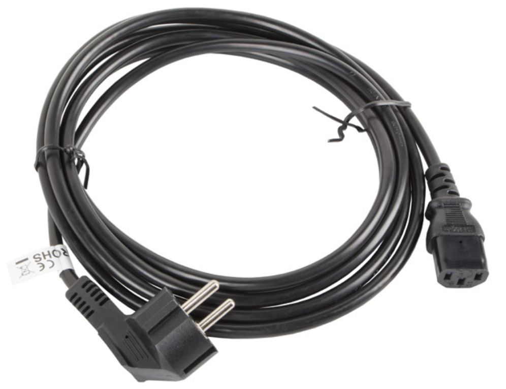 Lanberg CA-C13C-11CC-0030-BK cable de transmisión Negro 3 m C13 acoplador CEE7/7