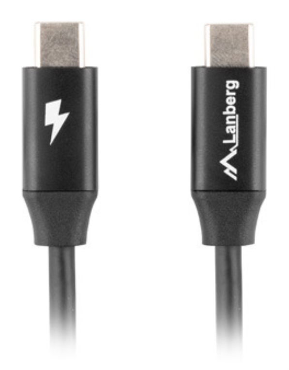 Lanberg CA-CMCM-40CU-0005-BK cable USB USB 2.0 0,5 m USB C Negro