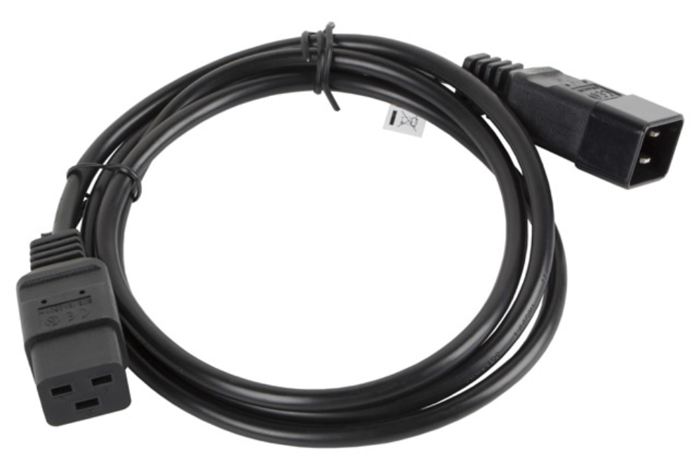 Lanberg CA-C19E-10CC-0018-BK cable de transmisión Negro 1,8 m C19 acoplador C20 acoplador