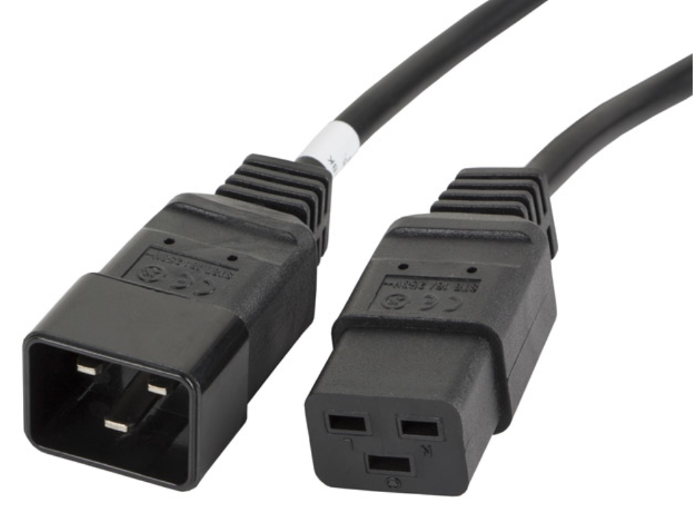 Lanberg CA-C19E-10CC-0018-BK cable de transmisión Negro 1,8 m C19 acoplador C20 acoplador