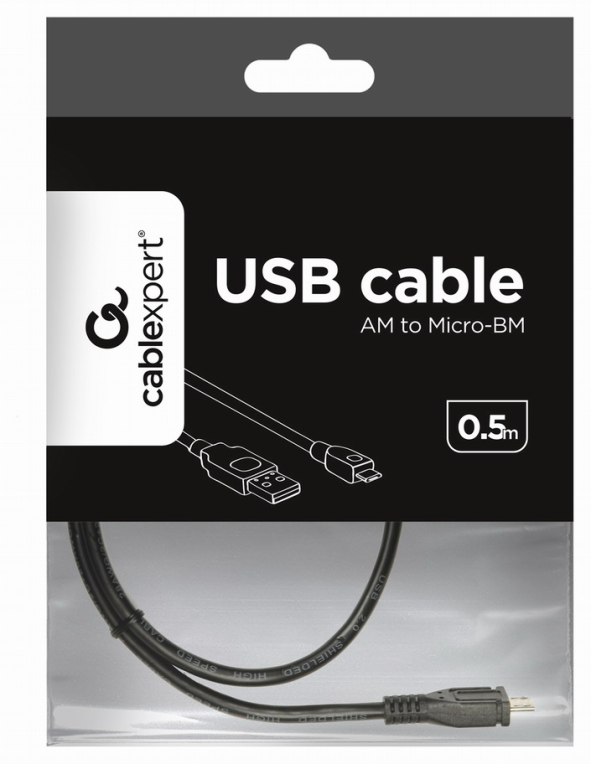 Gembird CCP-MUSB2-AMBM-0.5M cable USB USB 2.0 0,5 m USB A Micro-USB B Negro