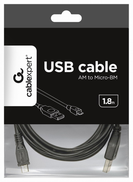 Gembird CCP-mUSB2-AMBM-6 cable USB USB 2.0 1,8 m USB A Micro-USB B Negro