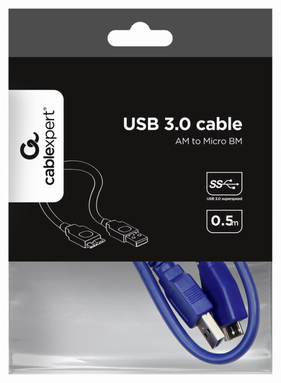 Gembird CCP-mUSB3-AMBM-0.5M cable USB USB 3.2 Gen 1 (3.1 Gen 1) 0,5 m USB A Micro-USB B Azul