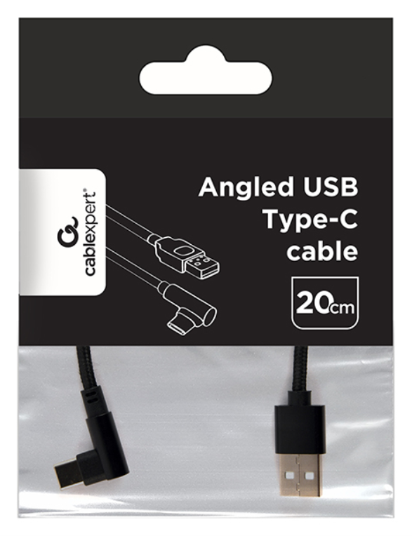 Gembird CC-USB2-AMCML-0.2M cable USB USB 2.0 0,2 m USB A USB C 0,48 Gbit/s Negro