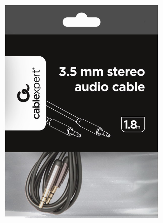 Gembird CCAP-444-6 cable de audio 1,8 m 3,5mm Negro