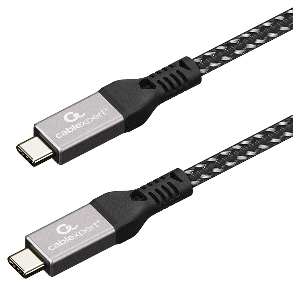 Gembird CCBP-USB4-CMCM240-1.5M cable USB USB4 Gen 3x2 1,5 m USB C Negro, Plata