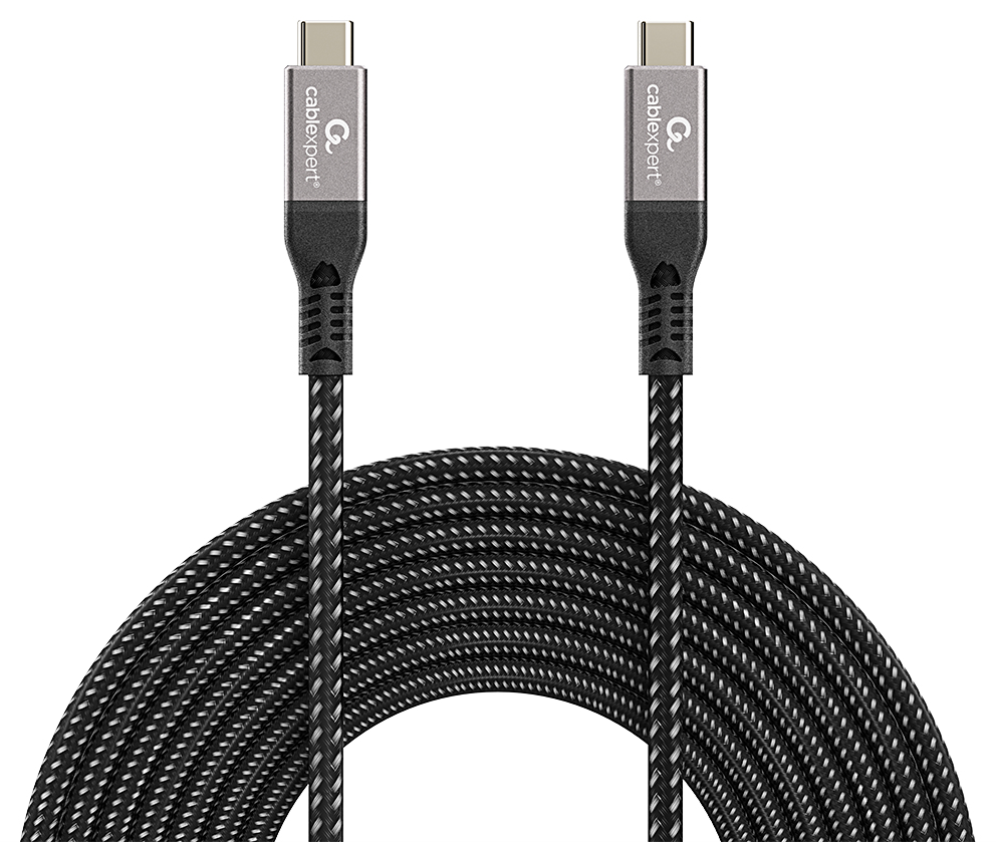 Gembird CCBP-USB4-CMCM240-1.5M cable USB USB4 Gen 3x2 1,5 m USB C Negro, Plata