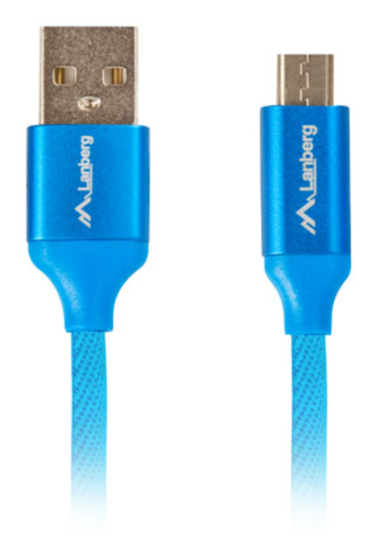 Lanberg CA-USBM-20CU-0018-BL cable USB USB 2.0 1,8 m Micro-USB A USB A Azul