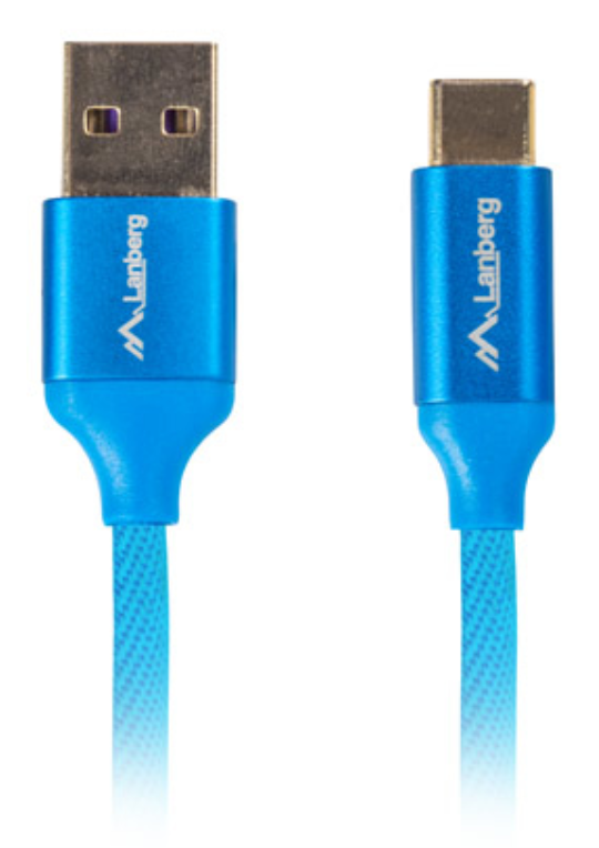 Lanberg CA-USBO-22CU-0010-BL cable USB USB 2.0 1 m USB C USB A Azul