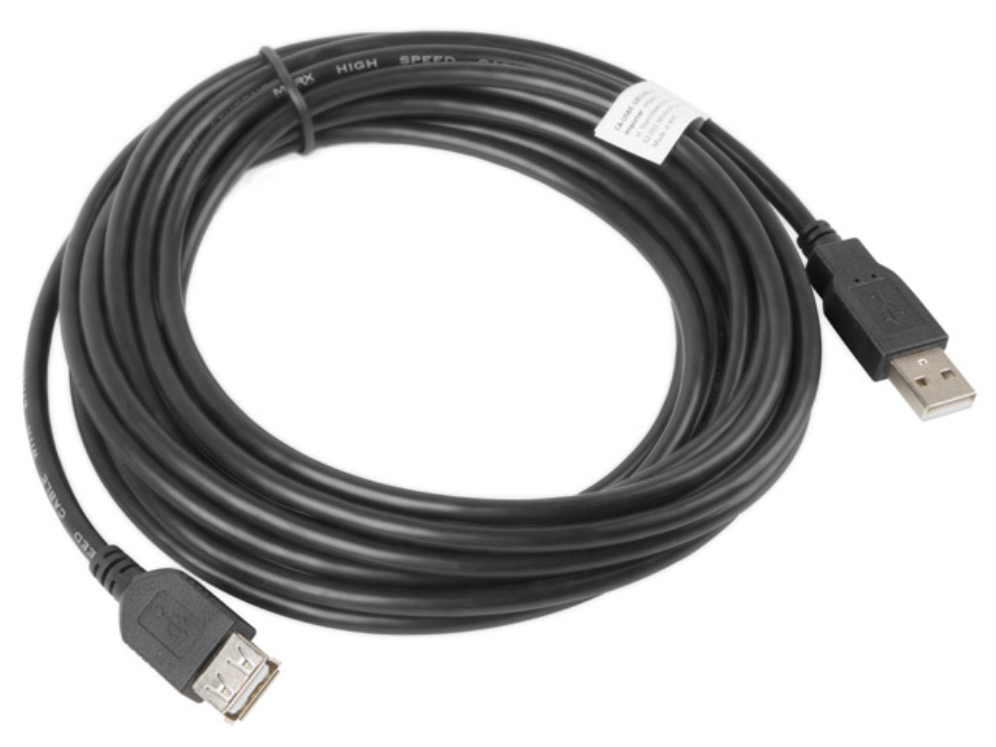 Lanberg CA-USBE-10CC-0050-BK cable USB USB 2.0 5 m USB A 0,48 Gbit/s Negro