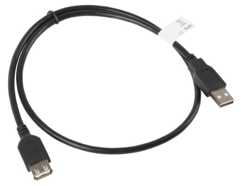 Lanberg CA-USBE-10CC-0007-BK cable USB USB 2.0 0,7 m USB A Negro