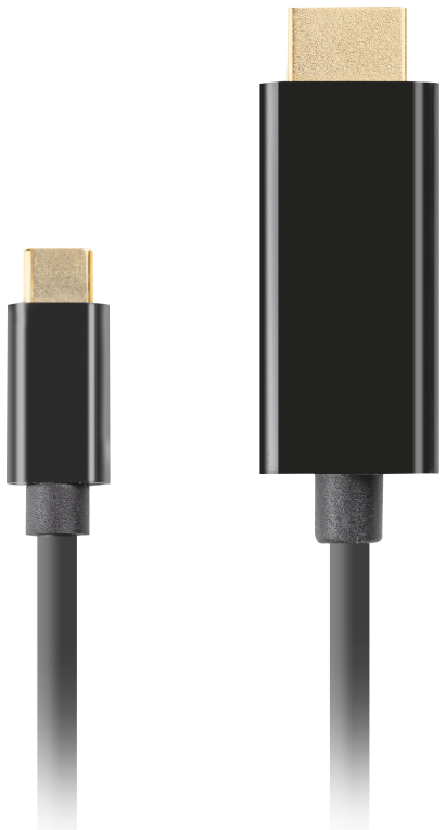 Lanberg CA-CMHD-10CU-0018-BK adaptador de cable de vídeo 1,8 m USB Tipo C HDMI
