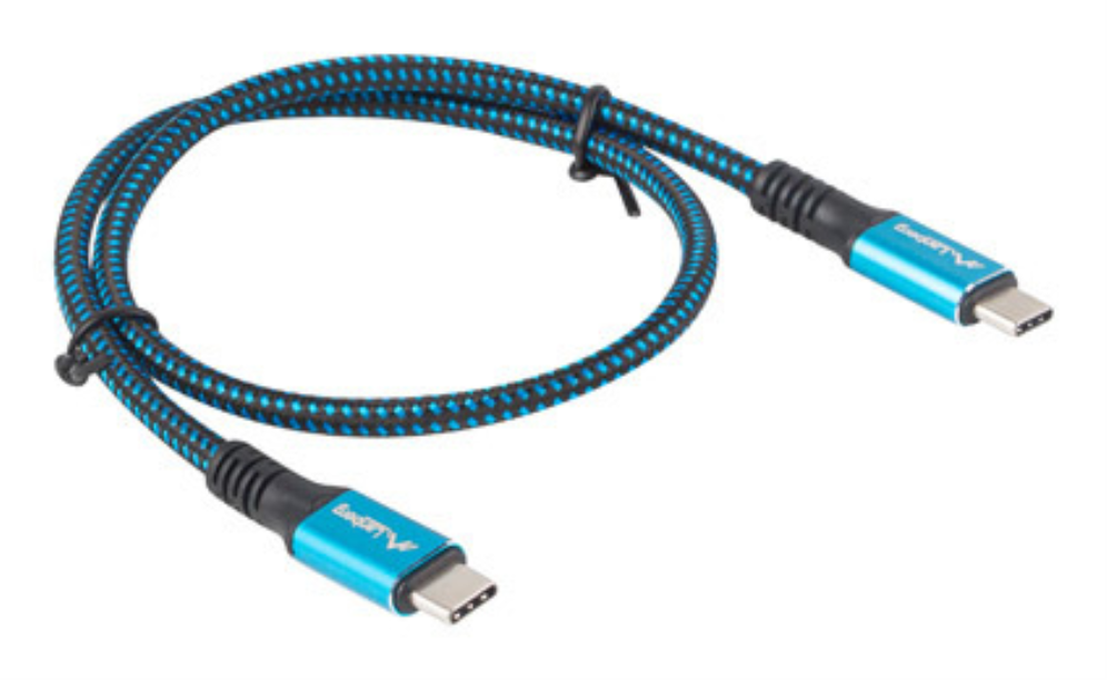 Lanberg CA-CMCM-45CU-0005-BK cable USB USB4 Gen 2x2 0,5 m USB C Negro, Azul