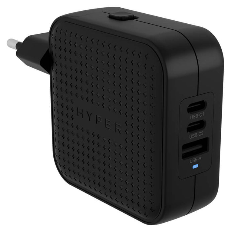 HYPER HJ1003BKWWGL cargador de dispositivo móvil Portátil, Smartphone, Tableta Negro Corriente alterna Carga rápida Interior