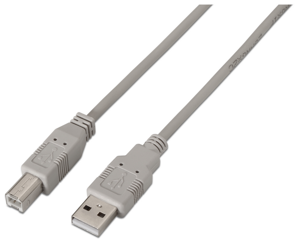 AISENS A101-0002 cable USB USB 2.0 1,8 m USB A USB B Beige
