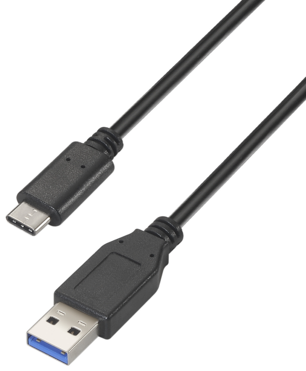AISENS Cable USB 3.1 Gen 2 10 Gbps 3 A, Tipo C/M-A/M, Negro, 0.5m