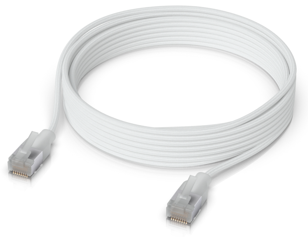 Ubiquiti UACC-Cable-Patch-EL-C6A-3M-W cable de red Translúcido, Blanco Cat6a