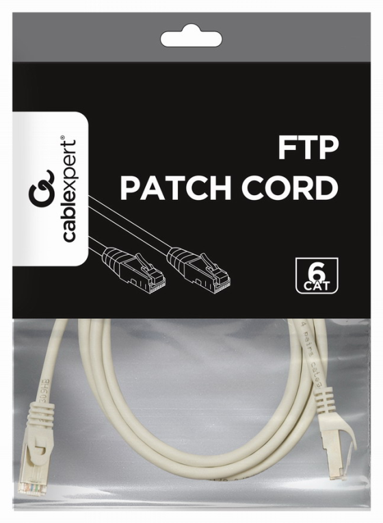 Gembird PP6-2M cable de red Gris Cat6 F/UTP (FTP)