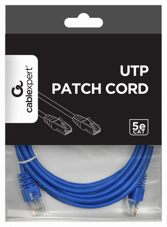 Gembird Cat5e, 2m cable de red Azul