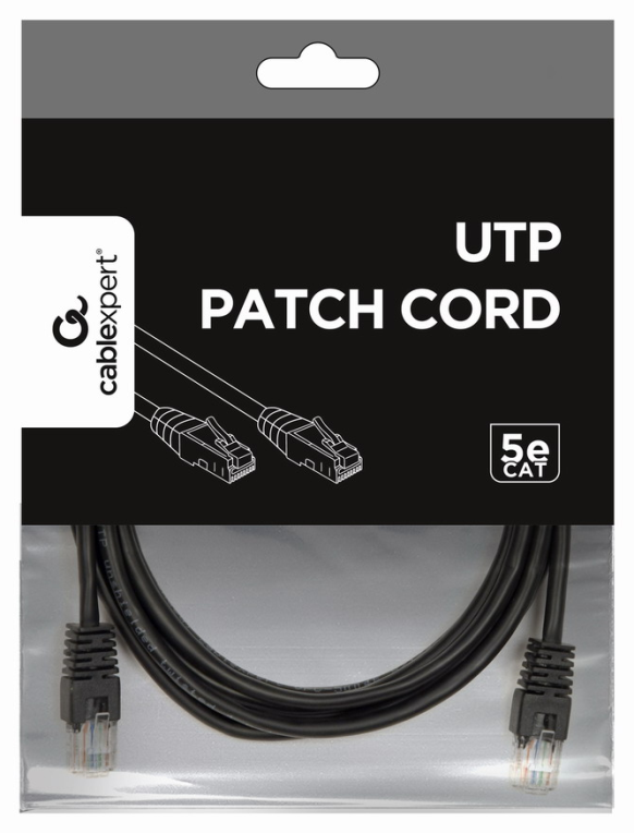 Gembird PP12-3M/BK cable de red Negro Cat5e U/UTP (UTP)