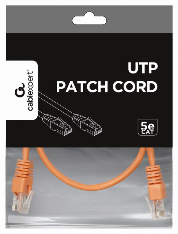 Gembird Patch Cord Cat.5e UTP 0.25m cable de red Naranja 0,25 m Cat5e U/UTP (UTP)