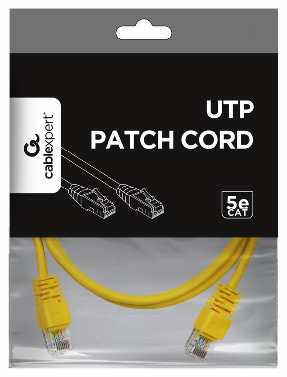 Gembird PP12-1M/Y cable de red Amarillo Cat5e U/UTP (UTP)