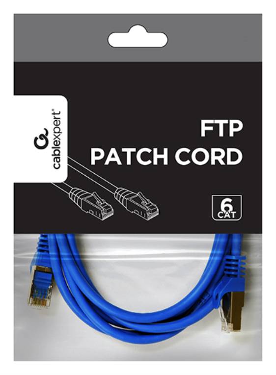 Gembird Patch Cord Cat.6 UTP 2m cable de red Azul Cat6 U/UTP (UTP)