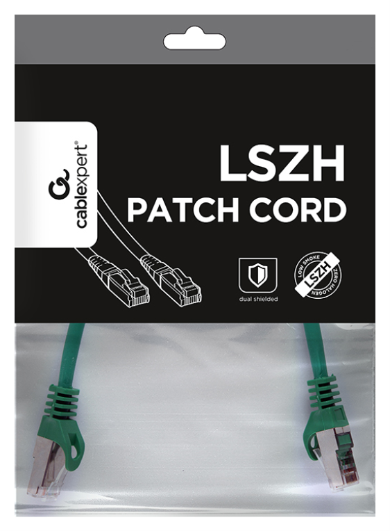 Gembird PP6A-LSZHCU-G-0.25M cable de red Verde 0,25 m Cat6a S/FTP (S-STP)