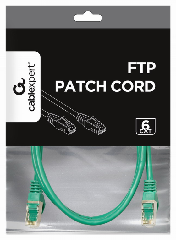 Gembird 1m CAT6 cable de red Verde F/FTP (FFTP)