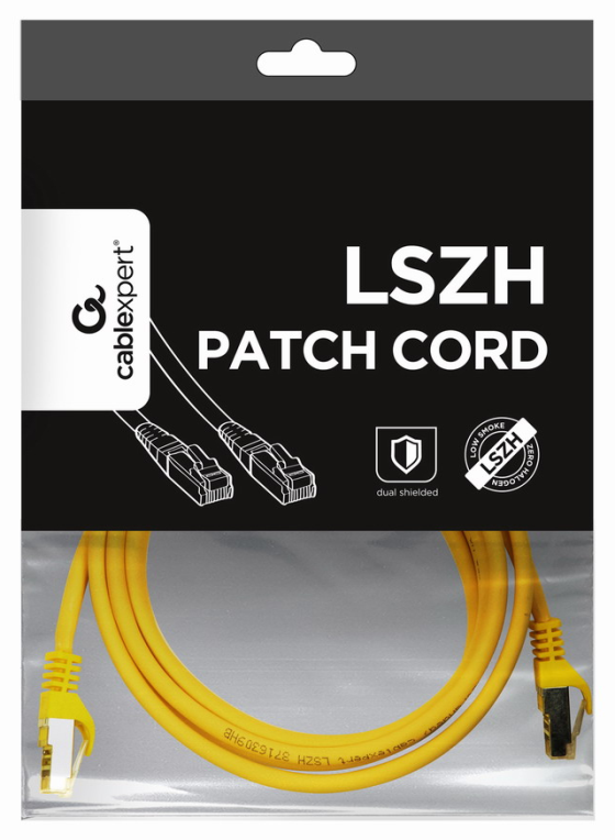 Gembird PP6A-LSZHCU-Y-2M cable de red Amarillo Cat6 S/FTP (S-STP)