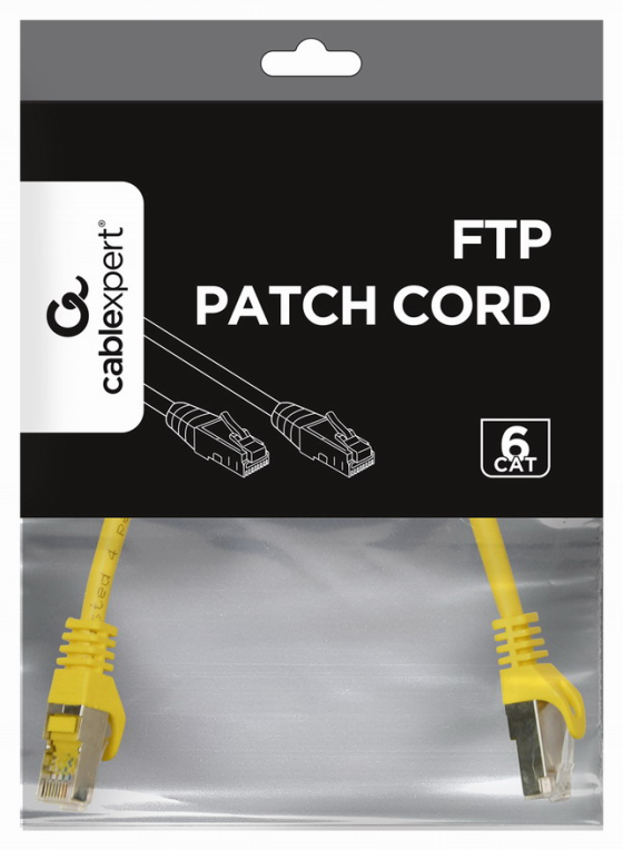Gembird PP6-0.25M/Y cable de red Amarillo 0,25 m Cat6 F/UTP (FTP)