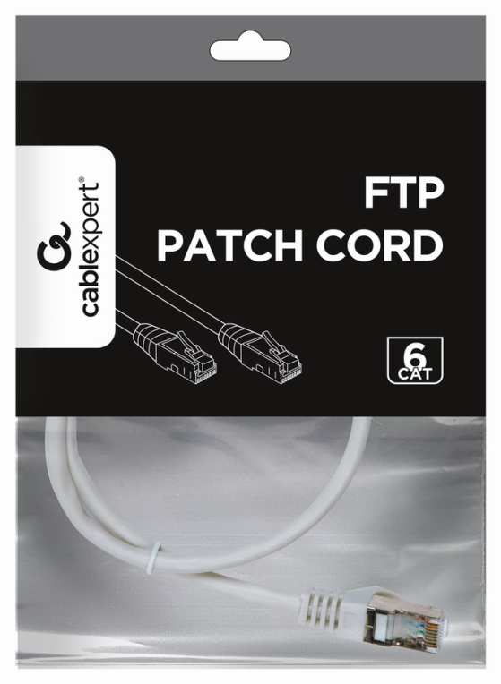 Gembird PP6-0.5M/W cable de red Blanco 0,5 m Cat6 F/UTP (FTP)